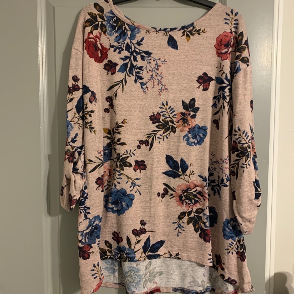 long sleeve floral top